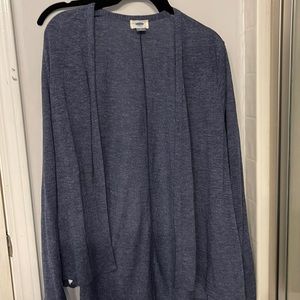 Heathered navy cardigan